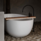 Modern COCOON bathtub with tall faucet unattached