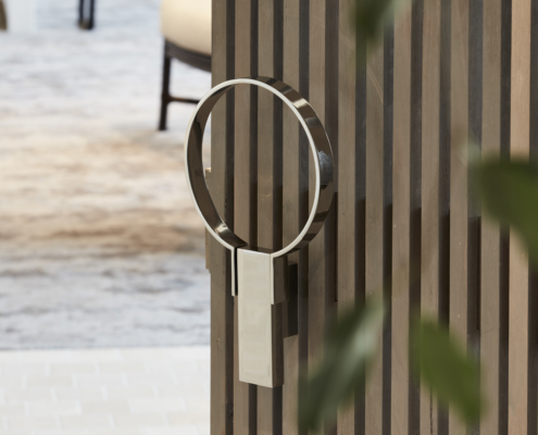 Designer Doorware unique and round metal door handle for front door