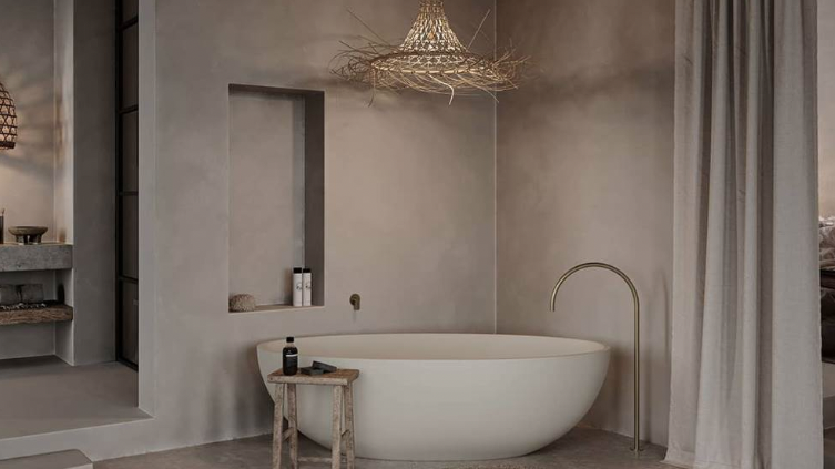 luxury hotel bathroom curated with COCOON products