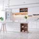 luxury kitchen in white